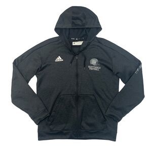 Adidas Scottsdale Football Sweatshirt Mens L Large Charcoal Hooded Climawarm